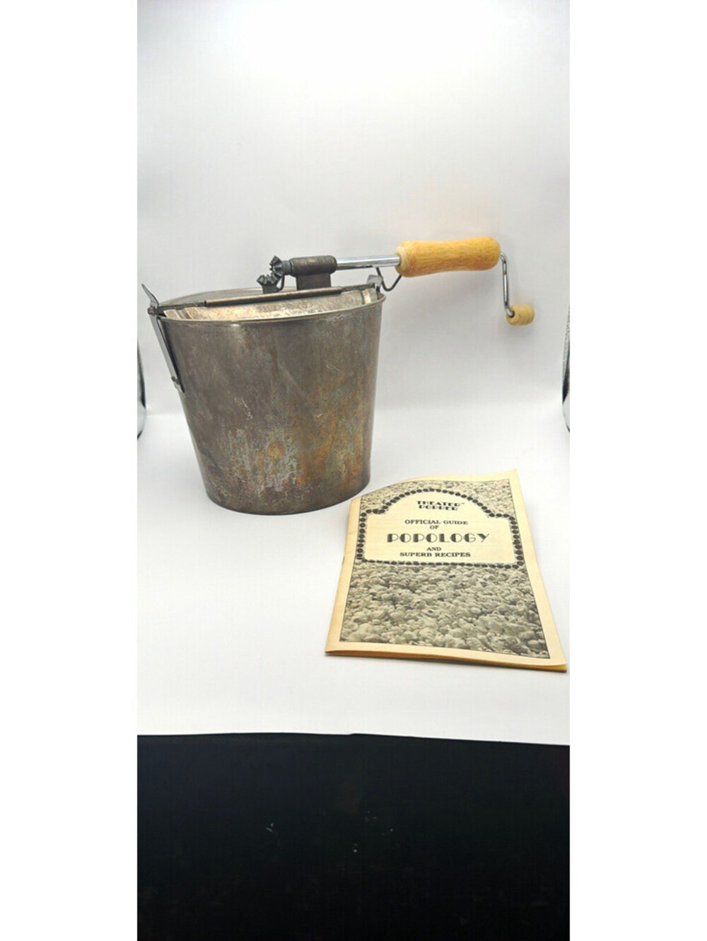 Felknor's Theater Popper Manual Crank Kettle Popcorn Maker, Recipe Booklet